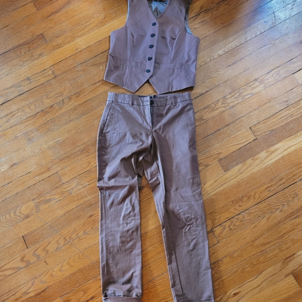 Wildfang Brown Women's Vest and Pants Set